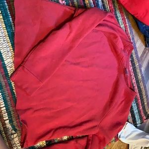 Red Cropped Sweatshirt
